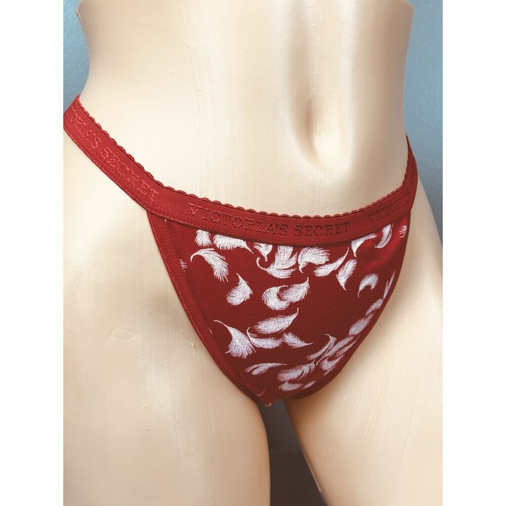 Vintage Victoria’s Secret Low Rise V String Thong Medium NWT 100% Cotton Y2K